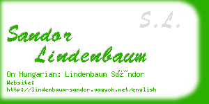 sandor lindenbaum business card